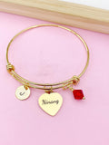 Ninang Charm Bracelet, Initial Bangle, Godmother Gift