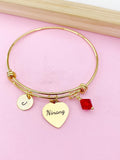Ninang Charm Bracelet, Initial Bangle, Godmother Gift