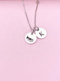 Silver Mellophone Charm Necklace Music Instrument School Marching Band Gifts Idea Personalized Customized Made to Order D437