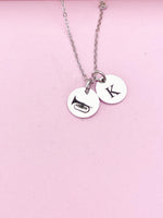Silver Mellophone Charm Necklace Music Instrument School Marching Band Gifts Idea Personalized Customized Made to Order D437