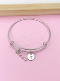 Baton Twirling Bracelet, Initial Charm, Majorette Gift