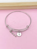 Baton Twirling Bracelet, Initial Charm, Majorette Gift