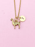 Gold Llama Charm Necklace, N497