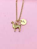 Gold Llama Charm Necklace, N497