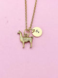Gold Llama Charm Necklace, N497
