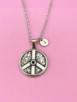 Silver Peace Sign Stainless Steel Pendant Necklace, N5771