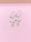 Silver Hand with Poker Play Cards Charm Earrings, N141A