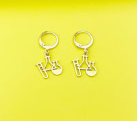 Gold Science Laboratory Beaker Charm Earrings, N4081B