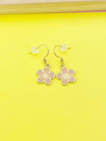 Sakura Flower Earrings, Gold Japanese Cherry Blossom Earrings, N3292