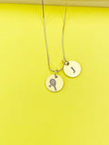 Gold Tennis Charm Necklace, D246