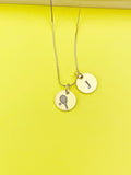 Gold Tennis Charm Necklace, D246