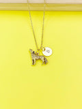 Gold Howling Wolf Charm Necklace, Animal Charm, Wildlife Charm, Coyote Hunter Gift, N443