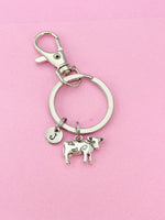 Silver Cow Charm Keychain, Cow Charm, Farmer Gift, N2641