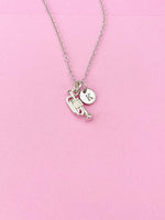 Silver Trumpet Charm Necklace, N1525