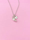 Silver Trumpet Charm Necklace, N1525