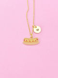 Gold Hotdog Charm Necklace, N3577