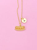Gold Hotdog Charm Necklace, N3577