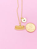 Gold Hotdog Charm Necklace, N3577