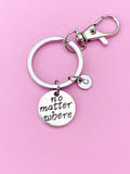 Silver No Matter Where Charm Keychain, N314B