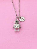Silver Robot Charm Necklace, Robot Pendants, Robotics Gifts, Personalized Gift, N1122