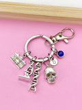 Forensic Science Keychain, Initial Charm, DNA, Microscope, Camera