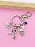 Forensic Science Keychain, Initial Charm, DNA, Microscope, Camera
