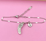 Silver Cucumber Charm Bracelet, Initial Charm, Foodie Gift, N774C