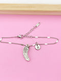 Silver Cucumber Charm Bracelet, Initial Charm, Foodie Gift, N774C