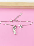 Silver Cucumber Charm Bracelet, Initial Charm, Foodie Gift, N774C