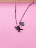 Halloween Black Raven Crow Bird Charm Necklace Gift, Gothic Jewelry, Personalized Gift, N2084