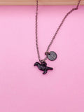 Halloween Black Raven Crow Bird Charm Necklace Gift, Gothic Jewelry, Personalized Gift, N2084