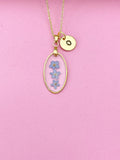 Gold Forget Me Not Charm Necklace, N5558B