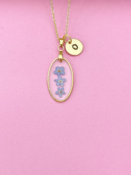 Gold Forget Me Not Charm Necklace, N5558B