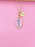 Gold Forget Me Not Charm Necklace, N5558B