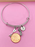 Silver Crew Oar Canoe Rowing Charm Bracelet, N2672A
