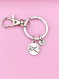 Pinky Swear Keychain, Initial Charm, Best Friend Gift