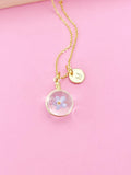 Gold Forget Me Not Charm Necklace, N5771