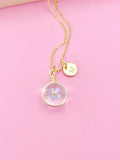 Gold Forget Me Not Charm Necklace, N5771