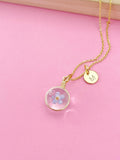 Gold Forget Me Not Charm Necklace, N5771