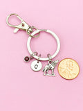 Silver Wolf Keychain, Wild Wolf Charm, N4387D
