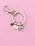 Silver Wolf Keychain, Wild Wolf Charm, N4387D