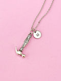Silver Hammer Charm Necklace, Hammer Tool Charm, Construction Worker, N276