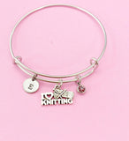 Silver I Love Knitting Bracelet, N5517