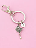 Silver Manicure Tool Set Charm Keychain, Salon School Student Gifts, N5282