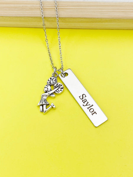 Silver Cheerleader Dance Necklace, D013A