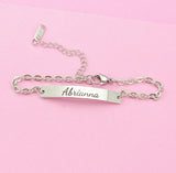 Personalized Customized Name Bracelet, Tarnish Resistant, Birthday Anniversary Engragement Valentine Mother's Day Gifts Idea, D471