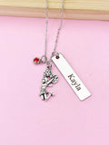 Silver Cheerleader Dance Necklace Best Seller Christmas Gifts for Cheerleader, School Sport Team Cheer Gifts, D013