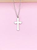 Stainless Steel Cross Pendant Necklace, N2572