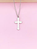 Stainless Steel Cross Pendant Necklace, N2572