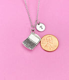 Silver Computer Charm Necklace, Laptop Necklace, N1910
